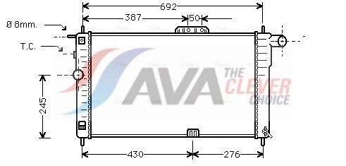 DWA2001 AVA Radiador de esfriamento de motor